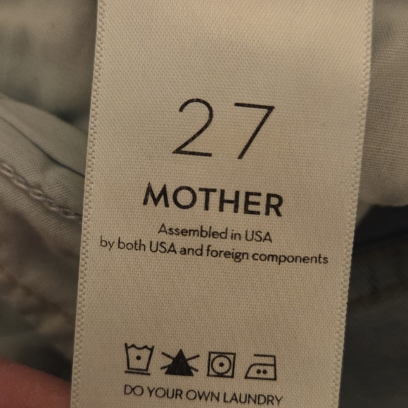 Mother Mid Rise Dazzler Ankle Fray In Weekend Kitten Women's Size 27 Blue Jeans - Picture 9 of 12